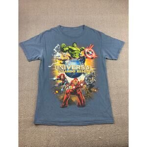 Universal Studios Women's S Blue Orlando Resorts Marvel Avengers T-Shirt